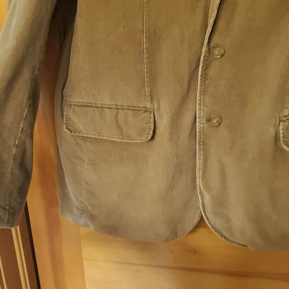 J‎ Crew Camel Brown Corduroy Blazer 2 Button Sports Coat Size Large